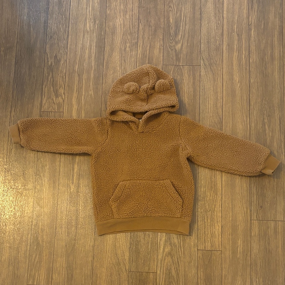 Carter's Brown Fleece Hoodie and Pants Set + Navy Sweatshirt Size 3T